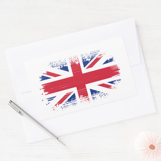 英国国旗 長方形シール (封筒)