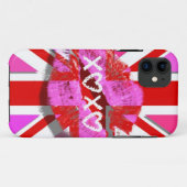 英国国旗- XOXO接吻して下さい Case-Mate iPhoneケース (裏面(横))