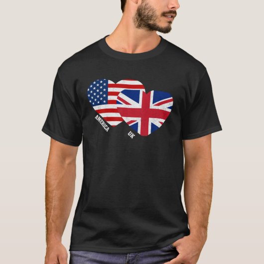 英国国旗Englishアメリカプライドヴィンテージ Tシャツ (正面)