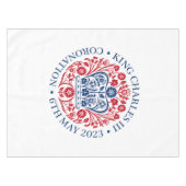 英国国王チャールズ3世メモリアビリア戴冠式 テーブルクロス (正面(横))