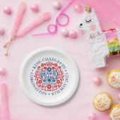 英国国王チャールズ3世メモリアビリア戴冠式 ペーパープレート (パーティー)