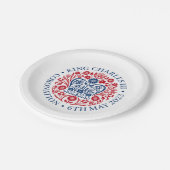 英国国王チャールズ3世メモリアビリア戴冠式 ペーパープレート (アングル)