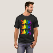 英国国際的サッカーLGBTQレインボーライオンズ Tシャツ (正面フル)