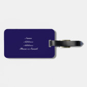 英国女王エリザベス戴冠式ブルー ラゲッジタグ (裏面横)
