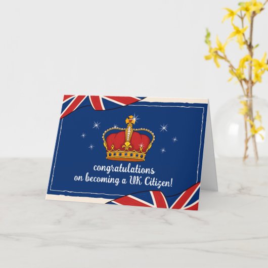 英国市民の新しい贈り物への就任おめでとう カード (黄色い花)