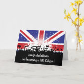 英国市民の新しい贈り物への就任おめでとう カード (黄色い花)