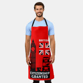 英国市民権ギフト エプロン (着用した状態)