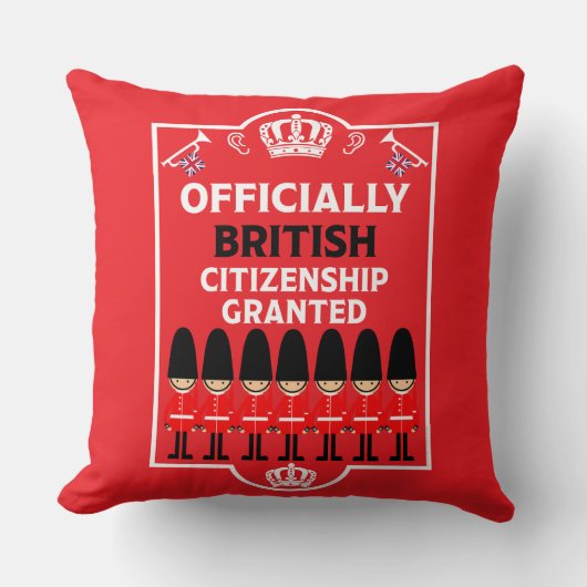 英国市民権ギフト クッション (正面)