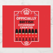 英国市民権ギフト スパークリングワインラベル (シングルラベル)