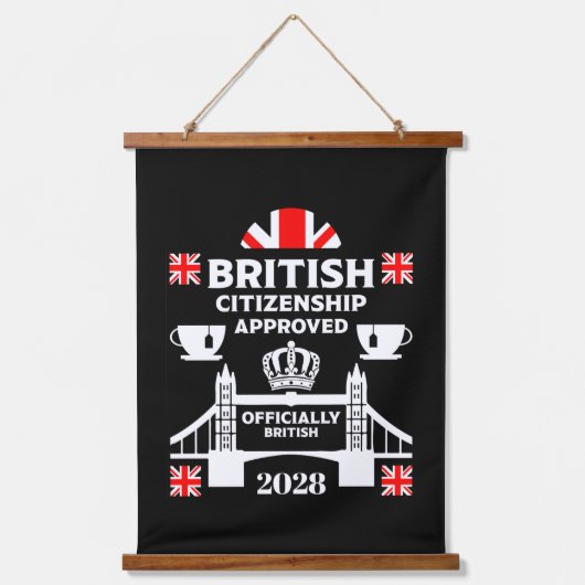 英国市民権ギフト 吊り下げ型タペストリー (正面)