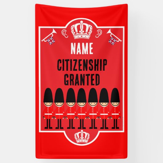 英国市民権ギフト 横断幕 (縦)