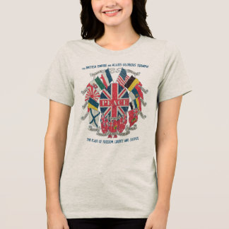 英国帝国と同盟国の平和ビンテージエンブレム トライブレンドＴシャツ