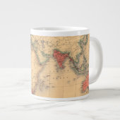 英国帝国を示す世界地図 ジャンボコーヒーマグカップ (正面右)