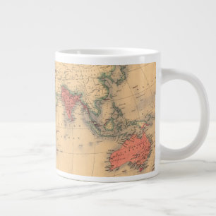 英国帝国を示す世界地図 ジャンボコーヒーマグカップ