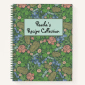 英国庭園で飛ぶビンテージドラゴンフライの料理レシピ ノートブック (正面)