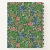 英国庭園を飛ぶヴィンテージのトンボ ノートブック (裏面)