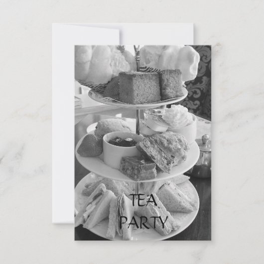 英国式アフタヌーンティーのご招待 招待状 (正面)