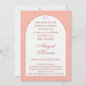 英国式ユダヤ教の赤ちゃんの女の子の命名式のヘブライ語招待状 招待状 (正面)