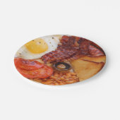 英国式朝食の紙のパーティーのプレート ペーパープレート (アングル)