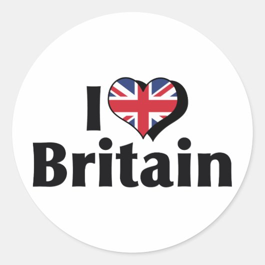 英国旗が大好き ラウンドシール (正面)