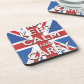 英国旗で冷静さを保ち続ける コースター (左側)