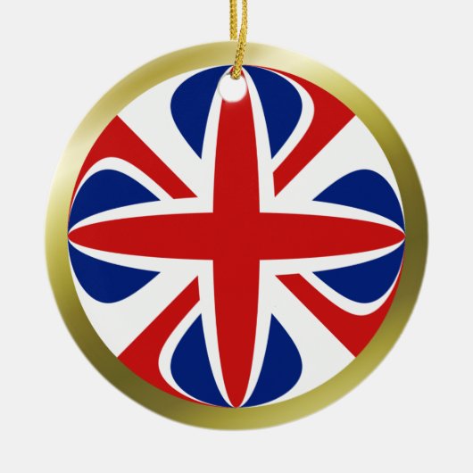 英国旗のオーナメント セラミックオーナメント (正面)