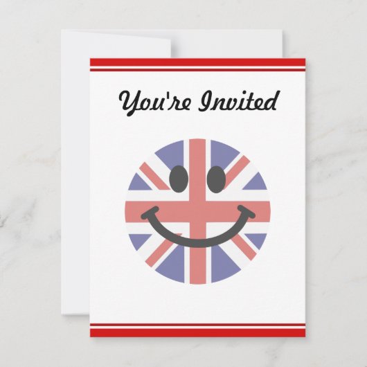 英国旗の顔 招待状 (正面)