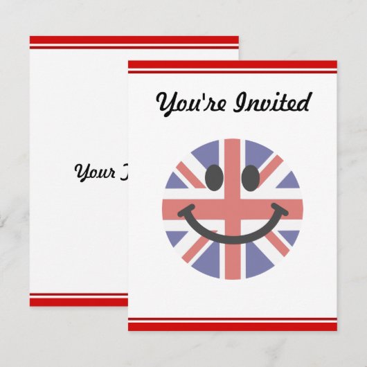 英国旗の顔 招待状 (正面/裏面)