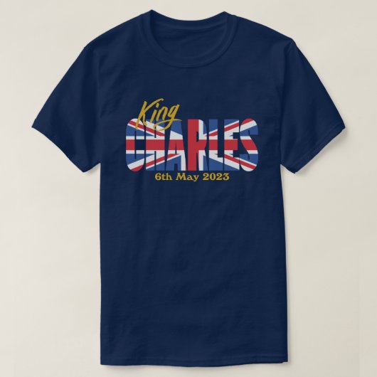 英国旗 キング・チャールズ Tシャツ (デザイン正面)