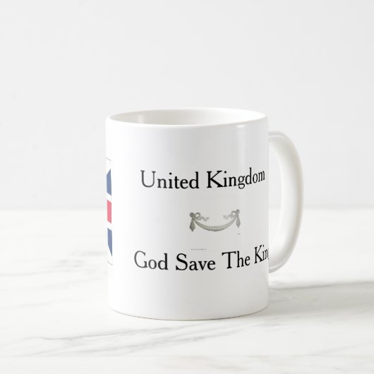 英国旗 ゴッドセイブザキング ティー&コーヒーマグ コーヒーマグカップ (正面右)