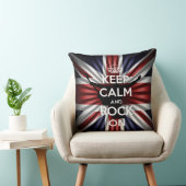 英国旗 ユニオンジャックとKeep calm and Rock On クッション (椅子)