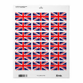 英国旗 ラベル (フルシート)
