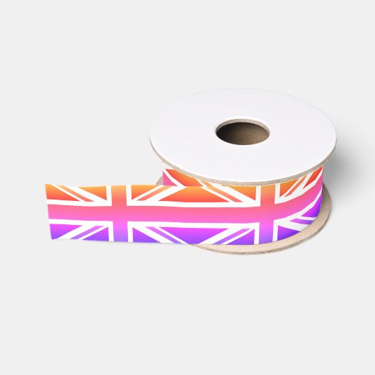 英国旗 レインボー リボン, イギリス グログランリボン (リール)