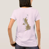 英国旗+地図+テキストTシャツ Tシャツ (裏面)