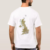 英国旗+地図+テキストTシャツ Tシャツ (裏面)