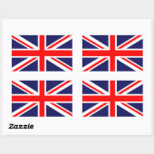 英国旗 長方形シール (シート)