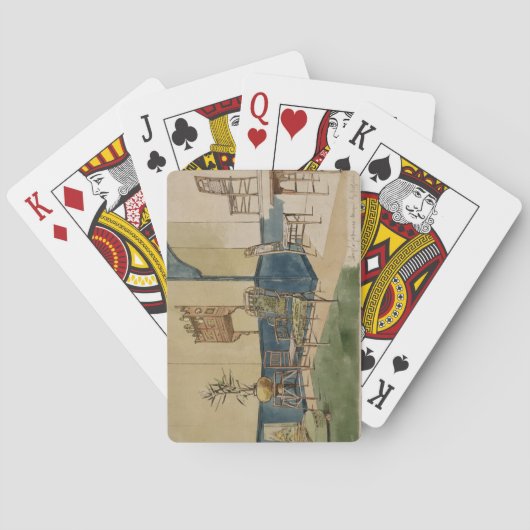 英国日本人のデザイン、c.1860 (ペン及び黒いインク及び トランプ (裏面)