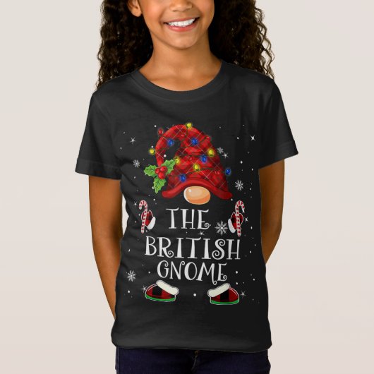 英国格言バッファロープレイドクリスマスツリーライト Tシャツ (正面)