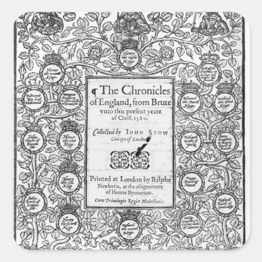 『英国歴代誌』の第一弾 スクエアシール (正面)