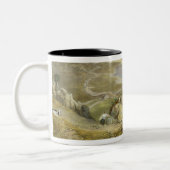 「英国湖地区」からのWast水、1853年 ツートーンマグカップ (左)