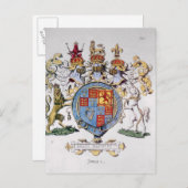 英国王ジェームズ1世の紋章 ポストカード (正面/裏面)