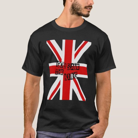 英国王ロング王は王の神を救生きる Tシャツ (正面)