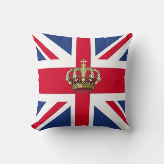 英国王妃クラウンアメリカンMoJoピロー クッション (正面)