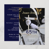 英国王室のバンド65誕生祝い 招待状 (正面/裏面)