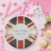 英国王室の国旗結婚の大紙プレート ペーパープレート (パーティー)