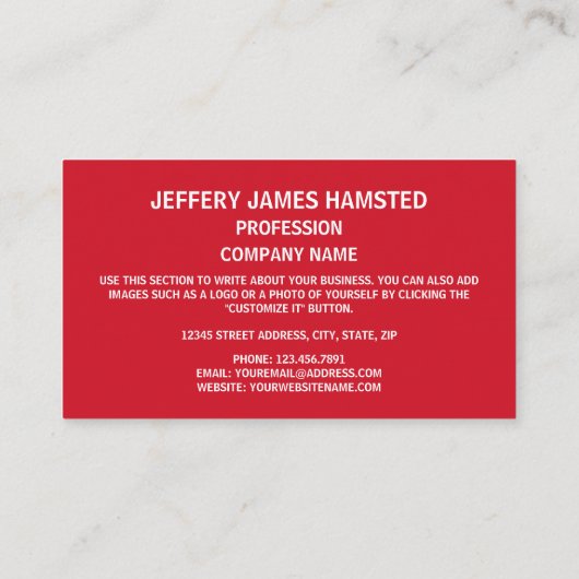 英国王室の国旗 名刺 (裏面)