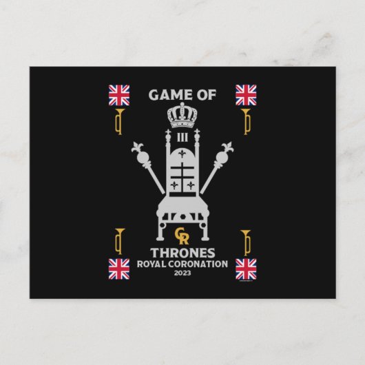 英国王室の戴冠王チャールズIII ポストカード (正面)