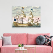 英国王室の艦隊の旗艦飛んでいる キャンバスプリント (インサイチュ (リビング))