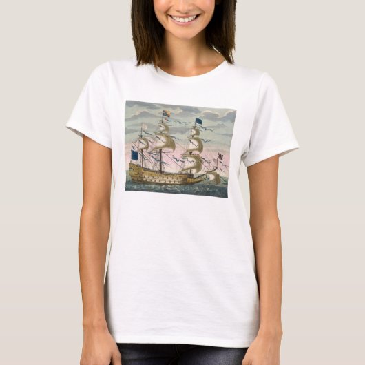 英国王室の艦隊の旗艦飛んでいる Tシャツ (正面)