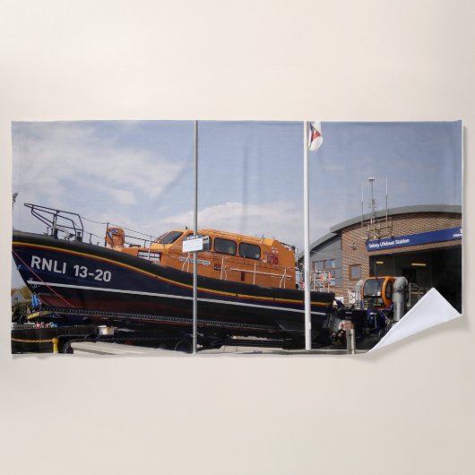 英国王立救命艇協会(RNLI)を応援しよう ビーチタオル (正面)